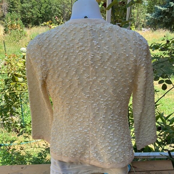 A'Reve summer lightweight  Lace Cardigan with Ribbon Accents small - Picture 7 of 12